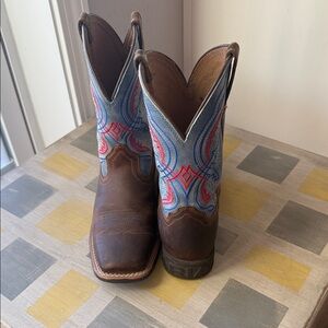 ARIAT Brown and Blue Western Boots